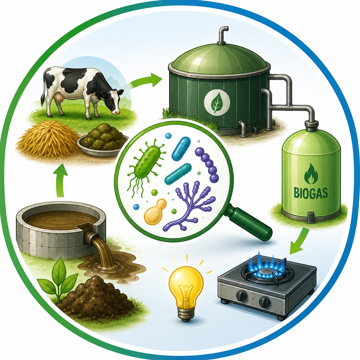 Microbes in Production of Biogas